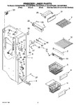 Diagram for 04 - Freezer Liner Parts