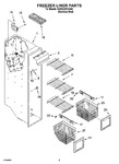 Diagram for 06 - Freezer Liner Parts