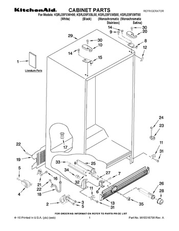 Diagram for KSRJ25FXWH00