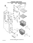 Diagram for 04 - Freezer Liner Parts