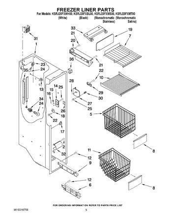 Diagram for KSRJ25FXWH00