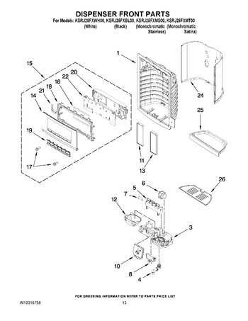 Diagram for KSRJ25FXWH00