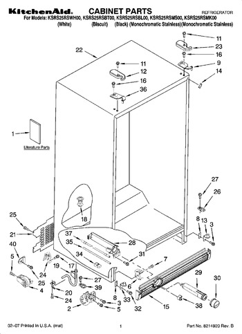 Diagram for KSRS25RSMS00