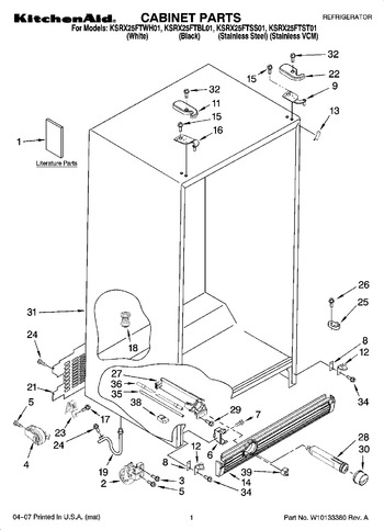 Diagram for KSRX25FTBL01