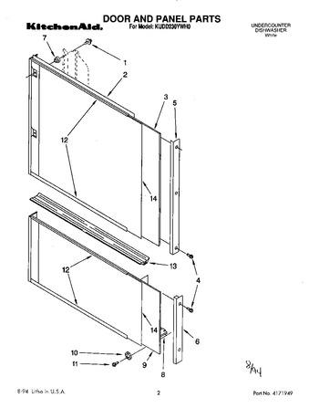 Diagram for KUDD230YWH0