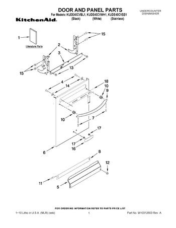 Diagram for KUDE40CVWH1