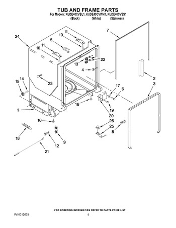 Diagram for KUDE40CVWH1