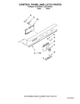 Diagram for 02 - Control Panel And Latch Parts