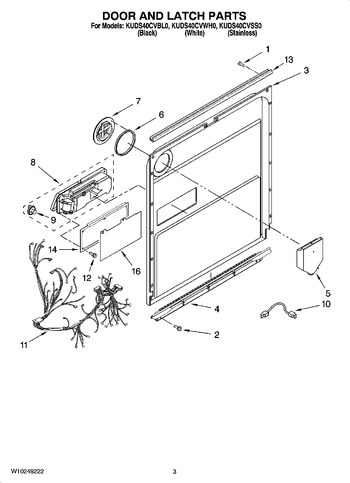 Diagram for KUDS40CVWH0