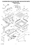 Diagram for 02 - Evaporator, Ice Cutter Grid And Water Parts