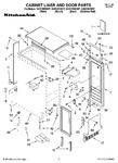 Diagram for 01 - Cabinet Liner And Door Parts