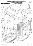 Diagram for 01 - Cabinet Liner And Door Parts