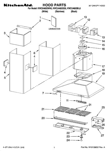 Diagram for KWCU465SWH0