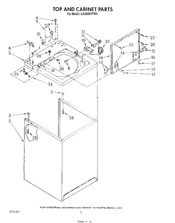 Diagram for LA5800XTW0