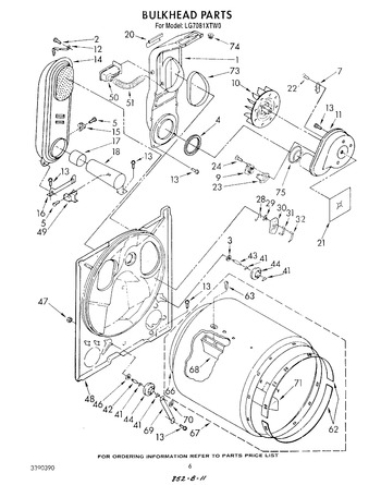 Diagram for LG7081XTW0