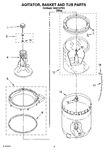 Diagram for 03 - Agitator, Basket And Tub Parts