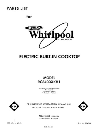 Diagram for RC8400XKW1