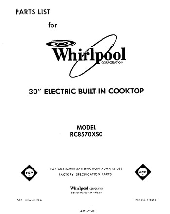 Diagram for RC8570XS0