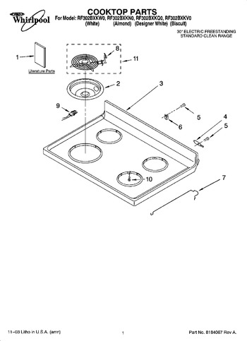 Diagram for RF302BXKV0