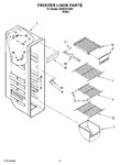 Diagram for 04 - Freezer Liner Parts