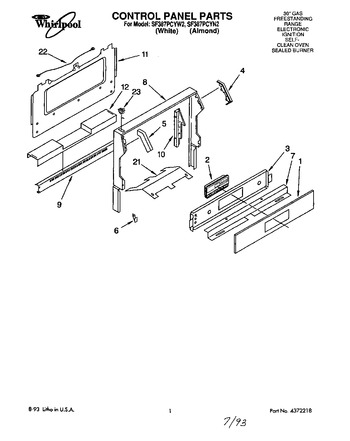 Diagram for SF387PCYW2