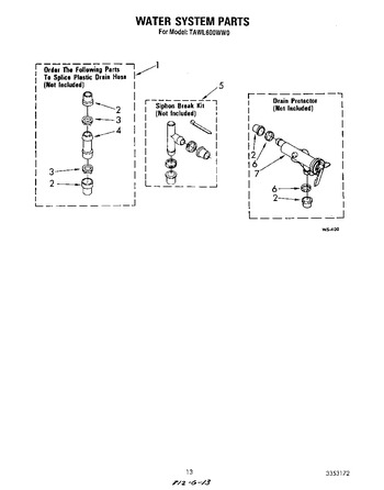 Diagram for TAWL600WG0