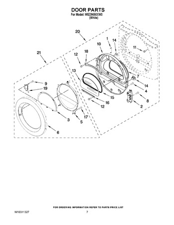 Diagram for WED9050XW0