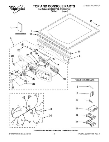 Diagram for WED9600TW2