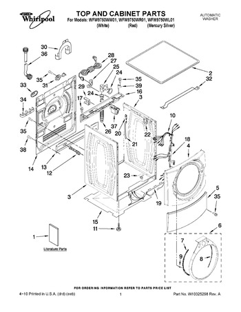 Diagram for WFW9750WW01