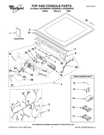 Diagram for WGD9550WW0