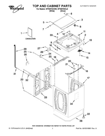 Diagram for WTW5700XW0