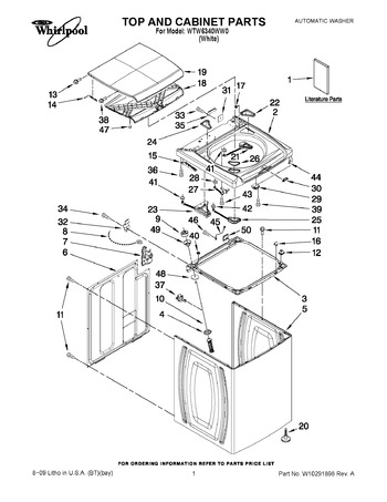 Diagram for WTW6340WW0