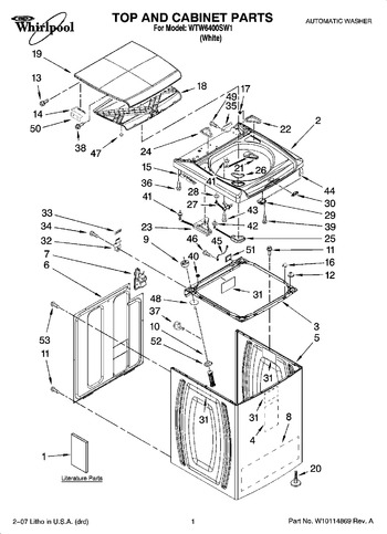 Diagram for WTW6400SW1