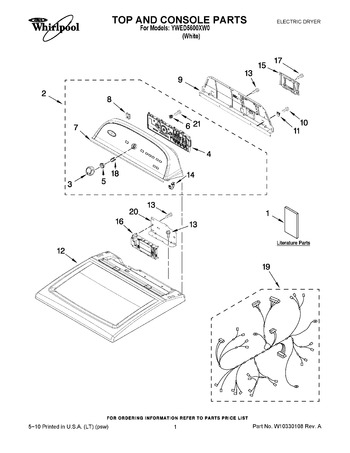 Diagram for YWED5600XW0