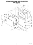 Diagram for 02 - Dryer Front Panel And Door Parts