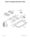 Diagram for 01 - Cooktop, Burner And Grate Parts