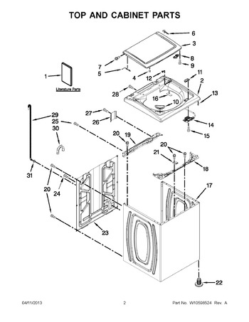 Diagram for 2DWTW5500XW1