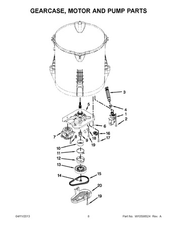 Diagram for 2DWTW5500XW1