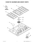 Diagram for 01 - Cooktop, Burner And Grate Parts