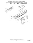 Diagram for 02 - Control Panel And Latch Parts