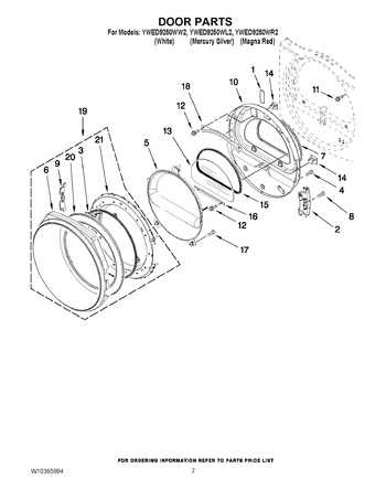 Diagram for YWED9250WR2