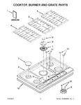 Diagram for 02 - Cooktop, Burner And Grate Parts