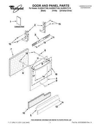 Diagram for GU3200XTXY3