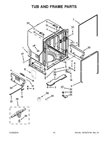 Diagram for KUDS30SXWH4