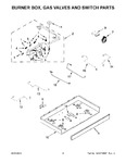 Diagram for 03 - Burner Box, Gas Valves And Switch Parts