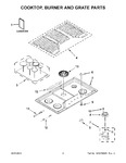 Diagram for 02 - Cooktop, Burner And Grate Parts