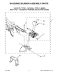 Diagram for 05 - W10336852 Burner Assembly Parts