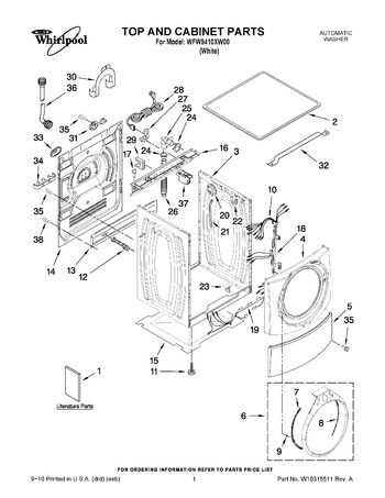 Diagram for WFW9410XW00