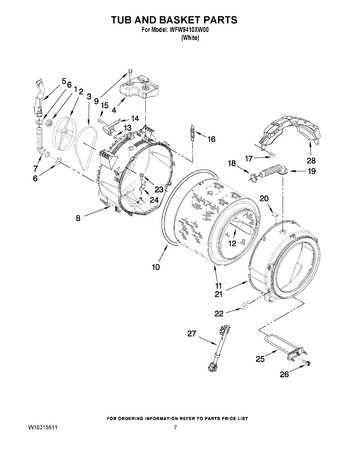 Diagram for WFW9410XW00