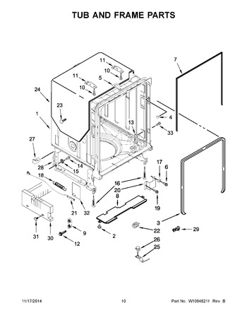 Diagram for KDTE704DWH0